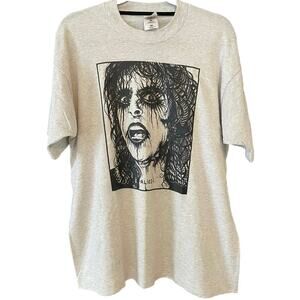 Vintage 90s Alice Cooper Art Single Stitch Shirt Adult XL